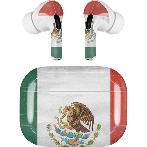 Mexico Flag Distressed AirPods Skins